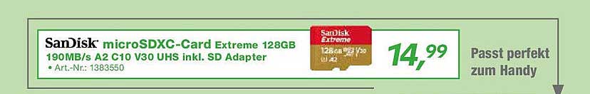 SanDisk microSDXC-Card Extreme 128GB