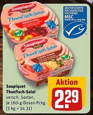Saupiquet Thunfisch-Salat, verschiedene Sorten, je 160-g-Dosen-Pckg.