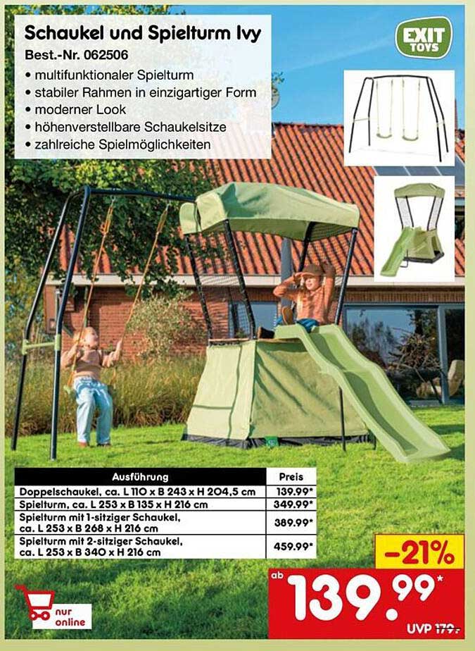 Schaukel und Spielturm Ivy