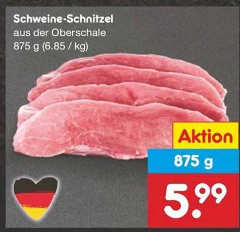 Schweine-Schnitzel aus der Oberschale