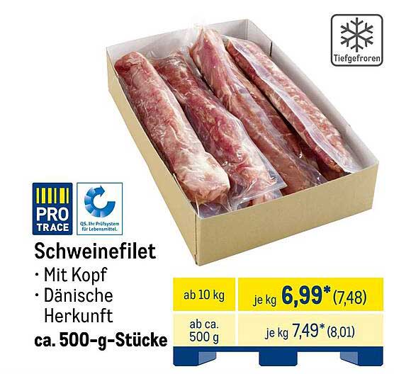 Schweinefilet mit Kopf, dänische Herkunft, ca. 500-g-Stücke