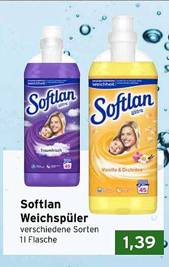 Softlan Weichspüler verschiedene Sorten 1l Flasche
