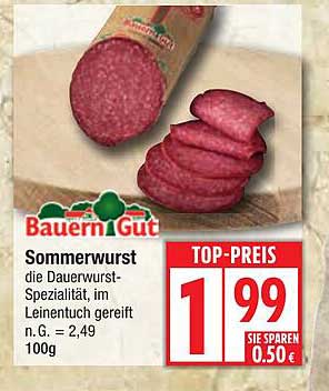 Sommerwurst - die Dauerwurst-Spezialität
