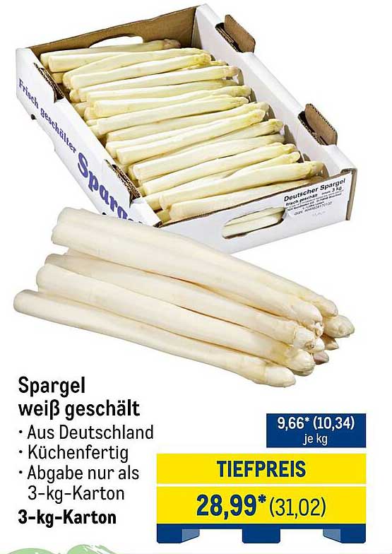 Spargel weiß geschält 3-kg-Karton