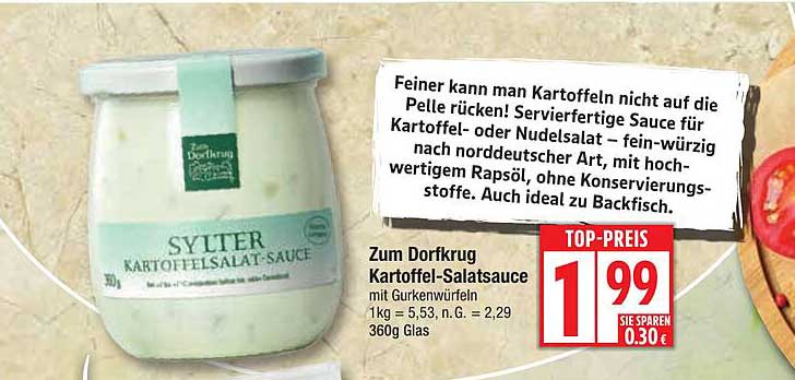 SYLTER Kartoffelsalat-Sauce 360g - Jetzt zum Top-Preis!