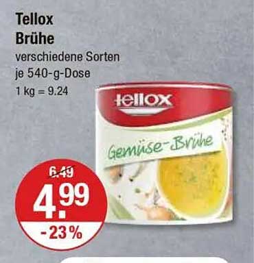 Tellox Brühe, verschiedene Sorten je 540-g-Dose
