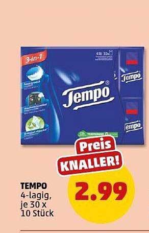 TEMPO 4-lagig, je 30 x 10 Stück