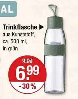 Trinkflasche aus Kunststoff, ca. 500 ml, in grün
