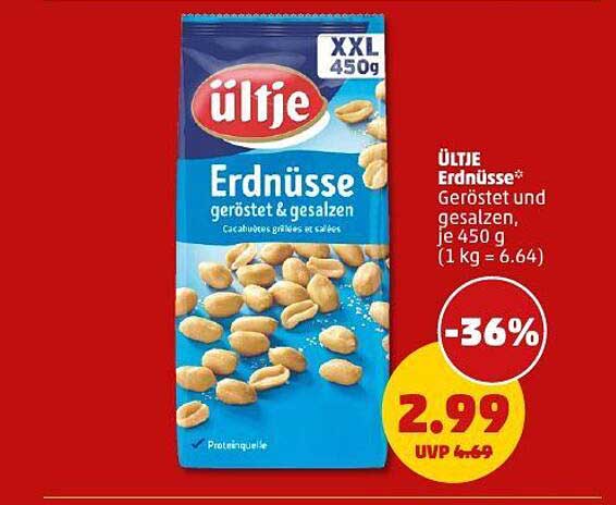 ÜLTJE Erdnüsse geröstet & gesalzen 450 g