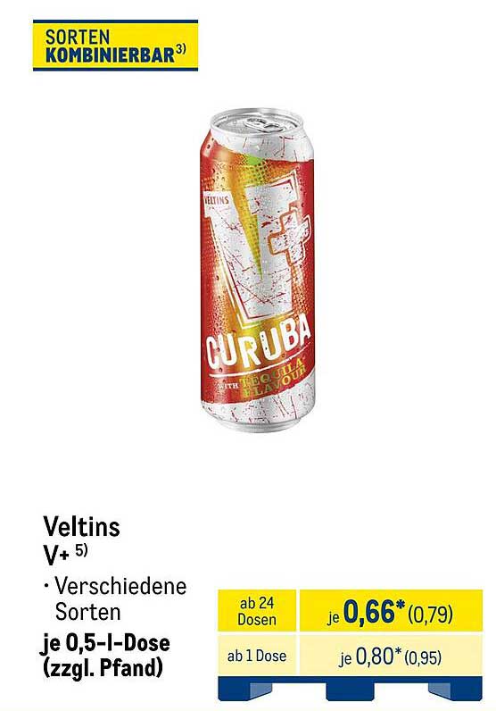 Veltins V+ – Verschiedene Sorten je 0,5-l-Dose (zzgl. Pfand)