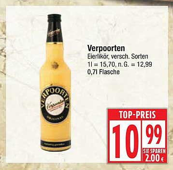 Verpoorten Eierlikör, Verschiedene Sorten, 0,7L Flasche