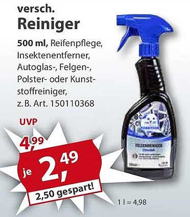 Verschiedener Reiniger 500 ml