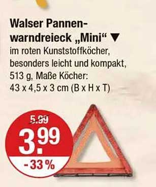Walser Pannenwarndreieck „Mini“