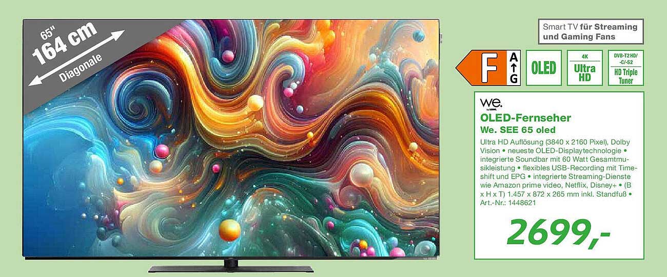 We. SEE 65 OLED-Fernseher