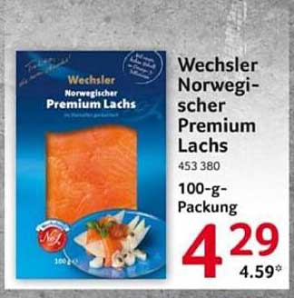 Wechsler Norwegischer Premium Lachs 100-g-Packung