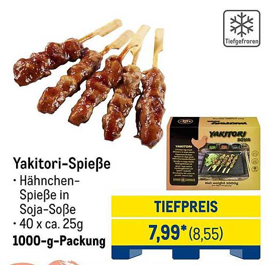 Yakitori-Spieße – Hähnchen-Spieße in Soja-Soße