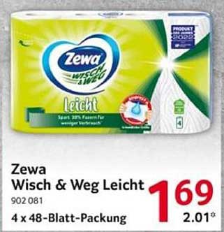 Zewa Wisch & Weg Leicht 4 x 48-Blatt-Packung