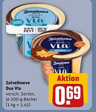 Zuivelhoeve Duo Vla - verschiedene Sorten, 200-g-Becher