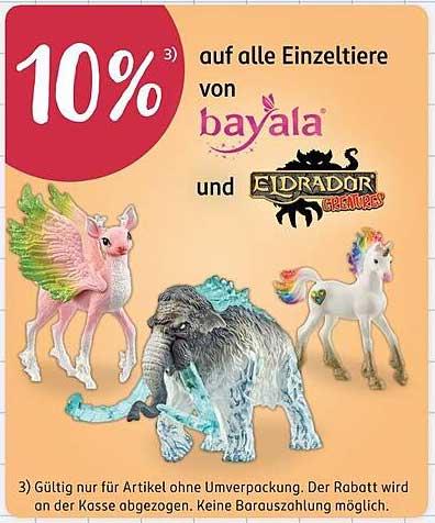 10% Rabatt auf alle Einzeltiere von bayala und Eldrador Creatures