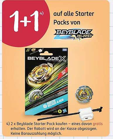 1+1 auf alle Starter Packs von Beyblade Burst