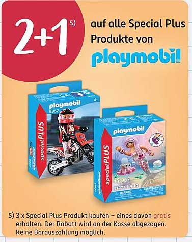 2 + 1 auf alle Special Plus Produkte von Playmobil
