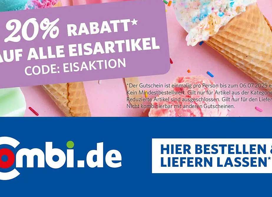 20% Rabatt auf alle Eisartikel mit dem Code: EISAKTION
