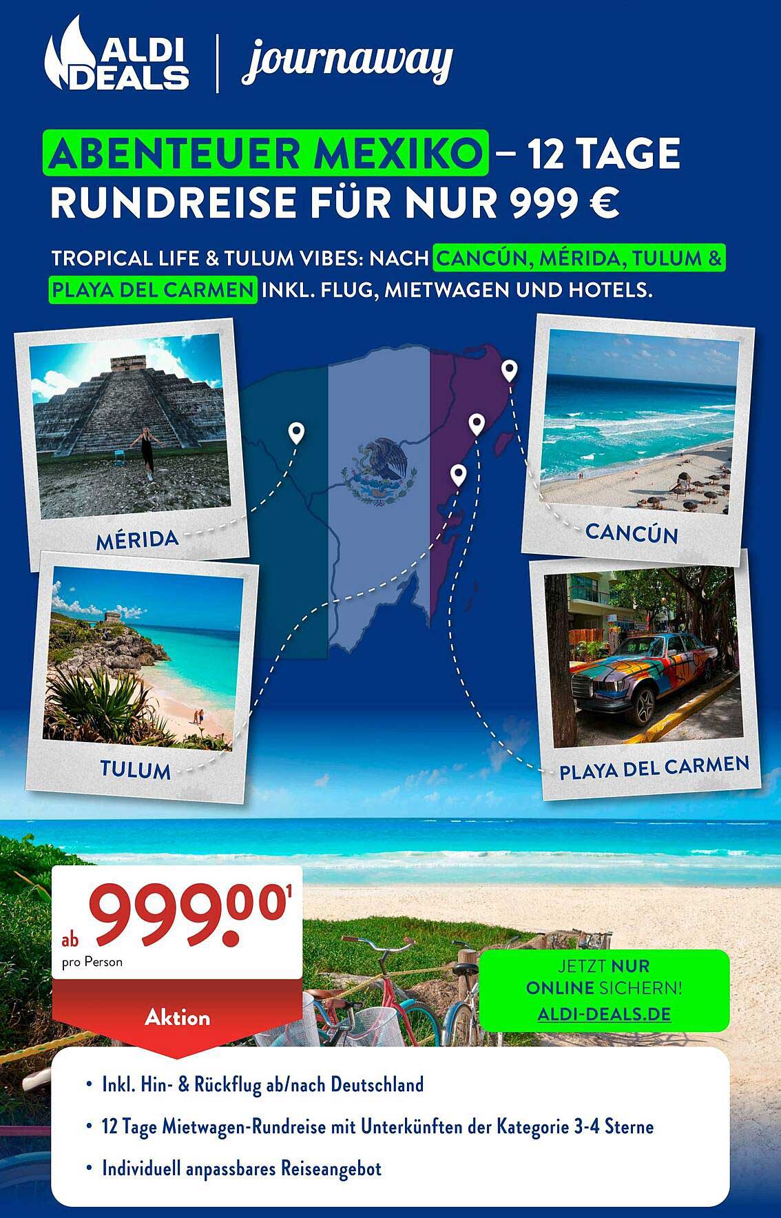 ABENTEUER MEXIKO – 12 TAGE RUNDREISE FÜR NUR 999 €