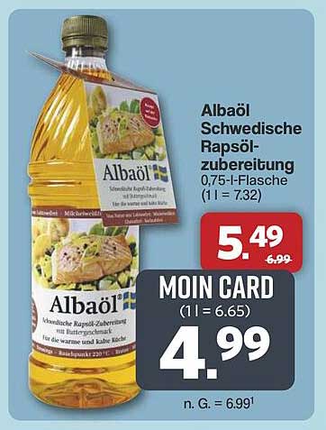 Albaöl Schwedische Rapsölzubereitung 0,75-l-Flasche
