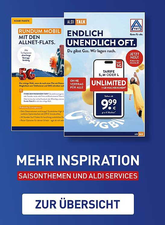 ALDI TALK – UNLIMITED 1 GB Nachbuchbar für 9,99 €