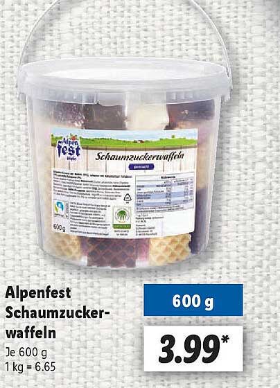 Alpenfest Schaumzuckerwaffeln