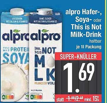 alpro Hafer-, Soya- oder This is Not Milk-Drink 1l