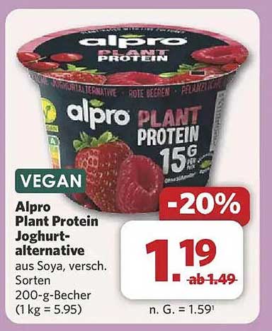 Alpro Plant Protein Joghurt-Alternative aus Soya, verschiedene Sorten