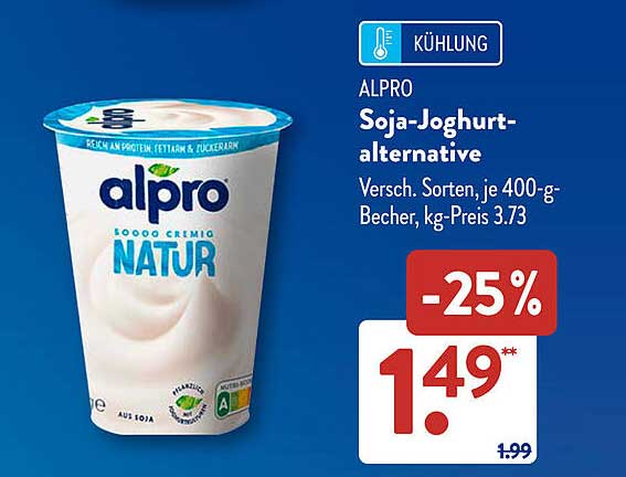 ALPRO Soja-Joghurt-Alternative 400-g-Becher