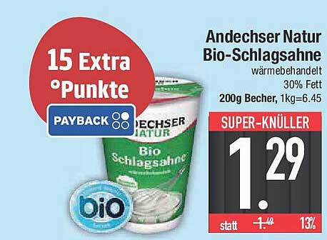 Andechser Natur Bio-Schlagsahne