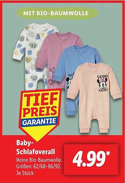 Baby-Schlafoverall aus 100% Bio-Baumwolle