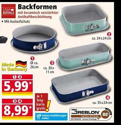 Backformen mit keramisch verstärkter Antihaftbeschichtung