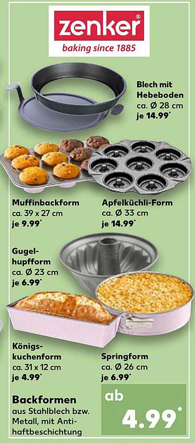Backformen von Zenker, ab 4,99 €