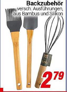 Backzubehör - verschiedene Ausführungen aus Bambus und Silikon