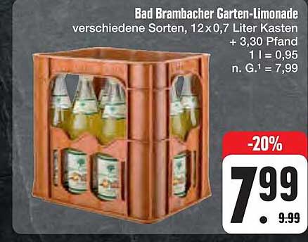 Bad Brambacher Garten-Limonade, 12x0,7 Liter Kasten