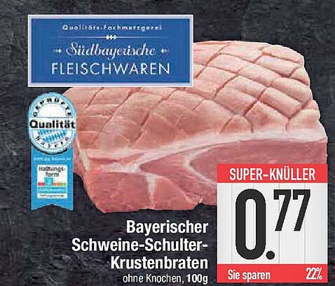 Bayerischer Schweine-Schulter-Krustenbraten, 100g