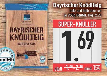 Bayrischer Knödelteig halb und halb oder roh 750g