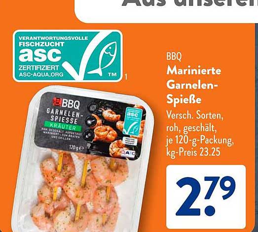 BBQ Marinierte Garnelen-Spieße