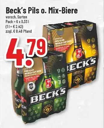 Beck's Pils o. Mix-Biere - Verschiedene Sorten