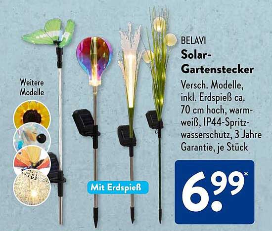 BELAVI Solar-Gartenstecker, verschiedene Modelle