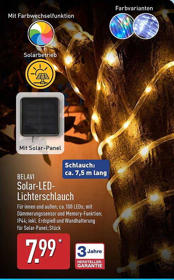 BELAVI Solar-LED-Lichterschlauch