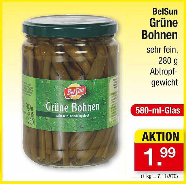 BelSun Grüne Bohnen, sehr fein, 280 g