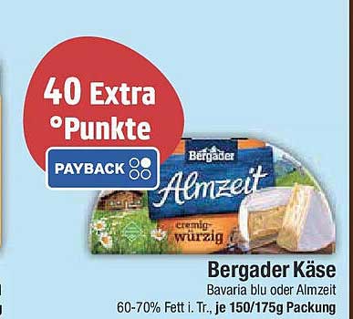 Bergader Käse - Bavaria blu oder Almzeit 150/175g Packung