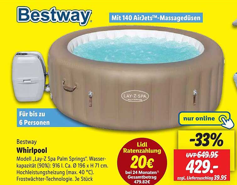 Bestway Whirlpool Lay-Z-Spa Palm Springs