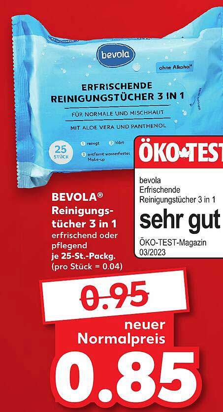 BEVOLA® Erfrischende Reinigungstücher 3 in 1