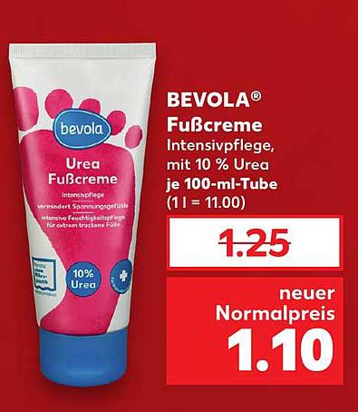 BEVOLA® Fußcreme Intensivpflege mit 10 % Urea